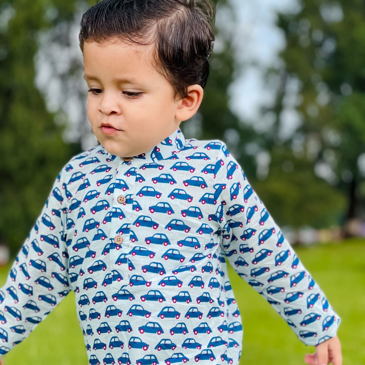 COBALT MOTO KURTA SET