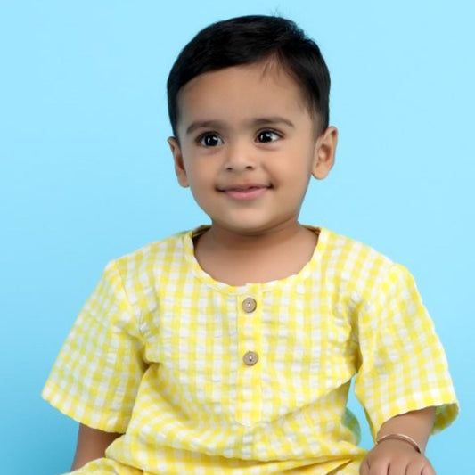 PRETTY IN PLAID COTTON SET