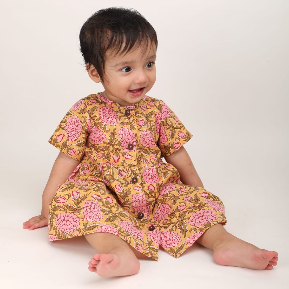 FLORAL EXPLORER COTTON FROCK