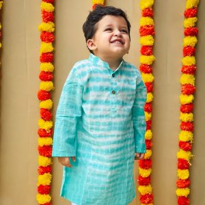 BLUE SPLASH TIE-DYE KURTA